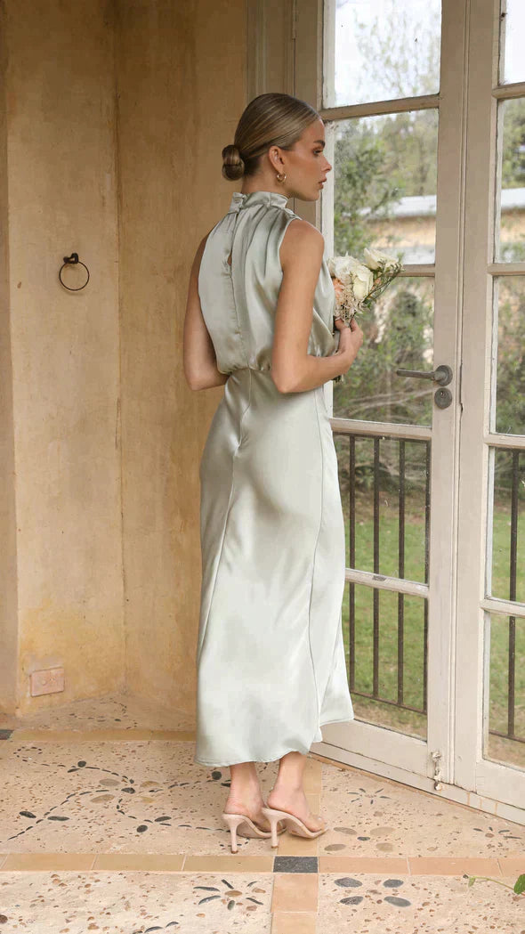 Bridesmaid Halter Dress for Woman | Neck-Holder