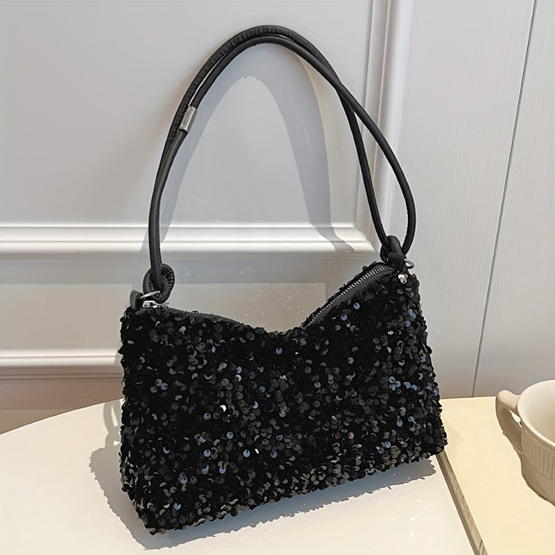 Women's Sequin Handbag | Zipper