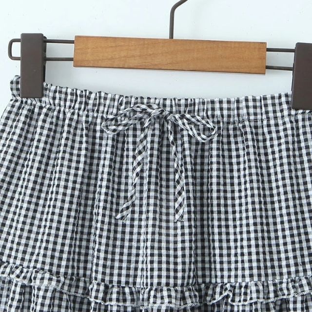 Women's Black & White Skirt | Midi