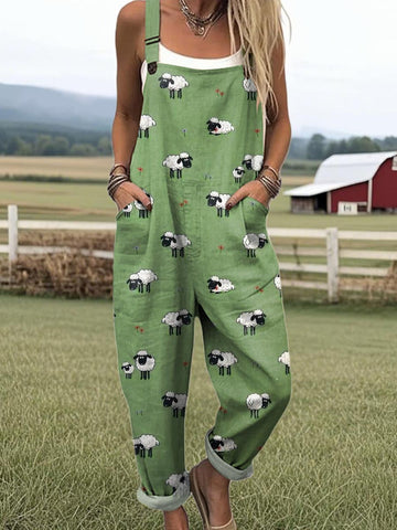 Women's Casual Green Overall Jumpsuit | Summer