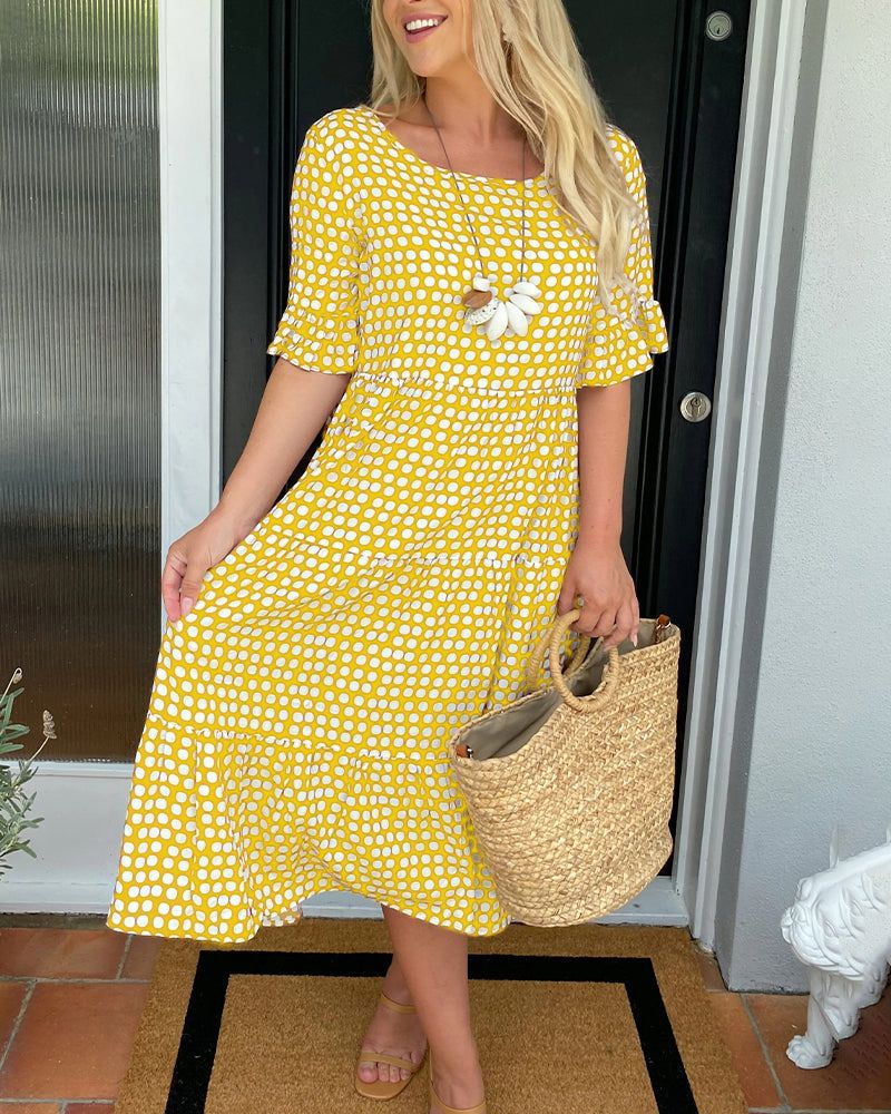 Women's Midi Polka Dot Dress | Gingham