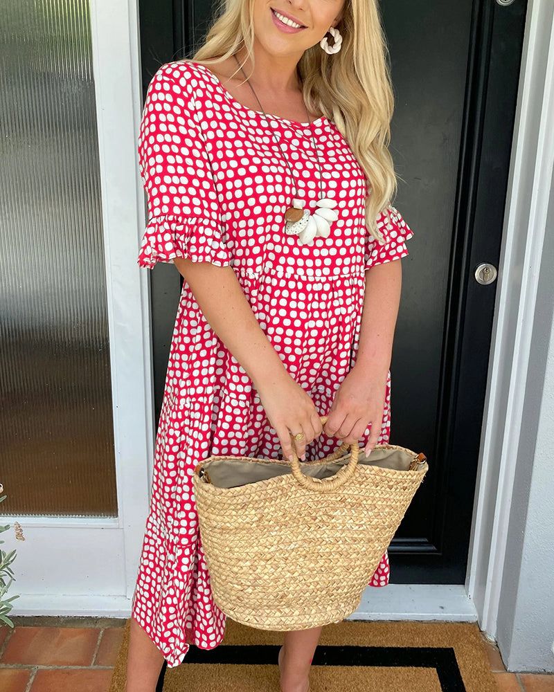 Women's Midi Polka Dot Dress | Gingham