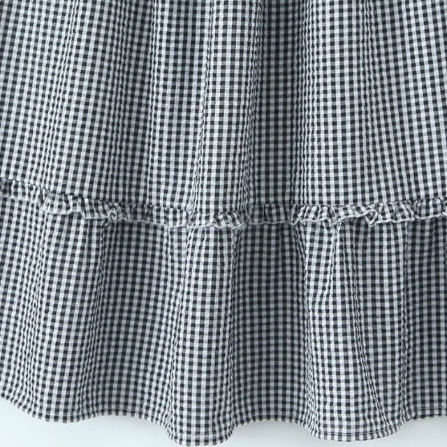Women's Black & White Skirt | Midi
