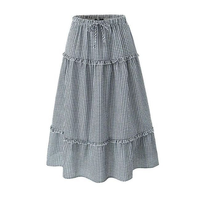 Women's Black & White Skirt | Midi