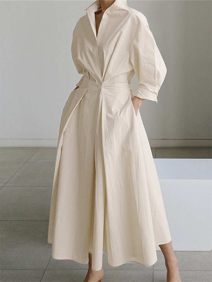 Women's Long Sleeve Maxi Dress | Pockets