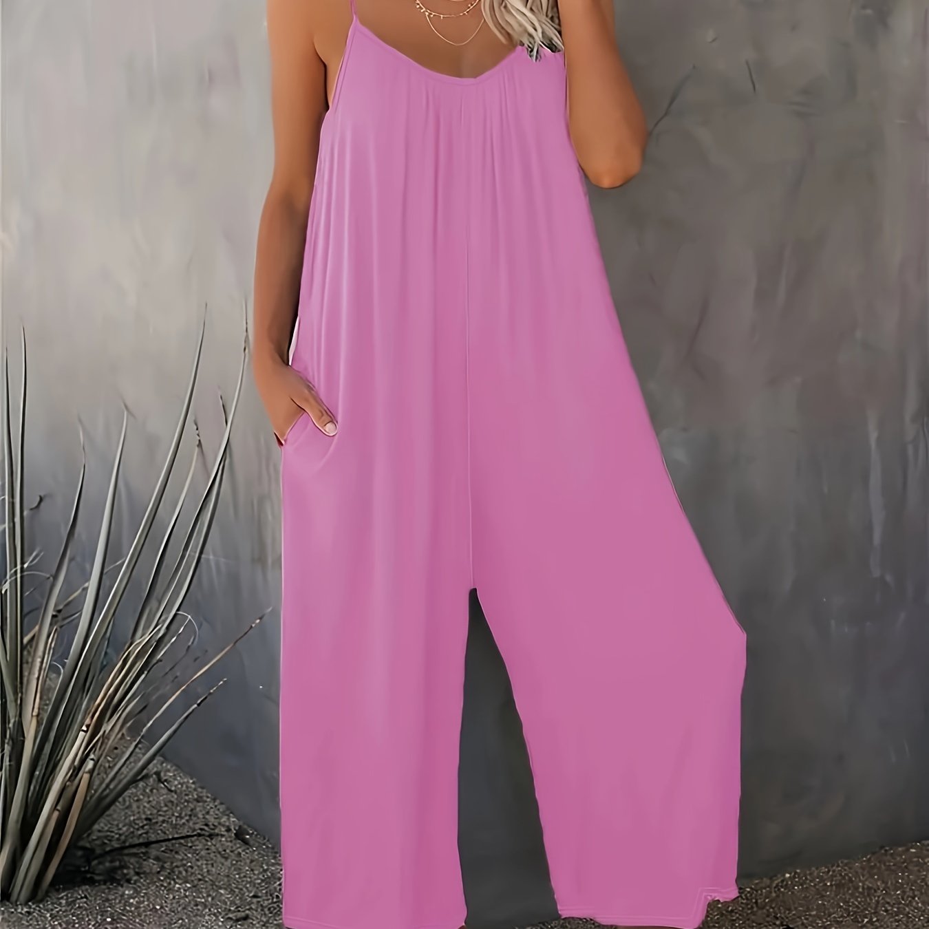 Women's Casual Sleeveless Jumpsuit with Pockets | Summer Overall