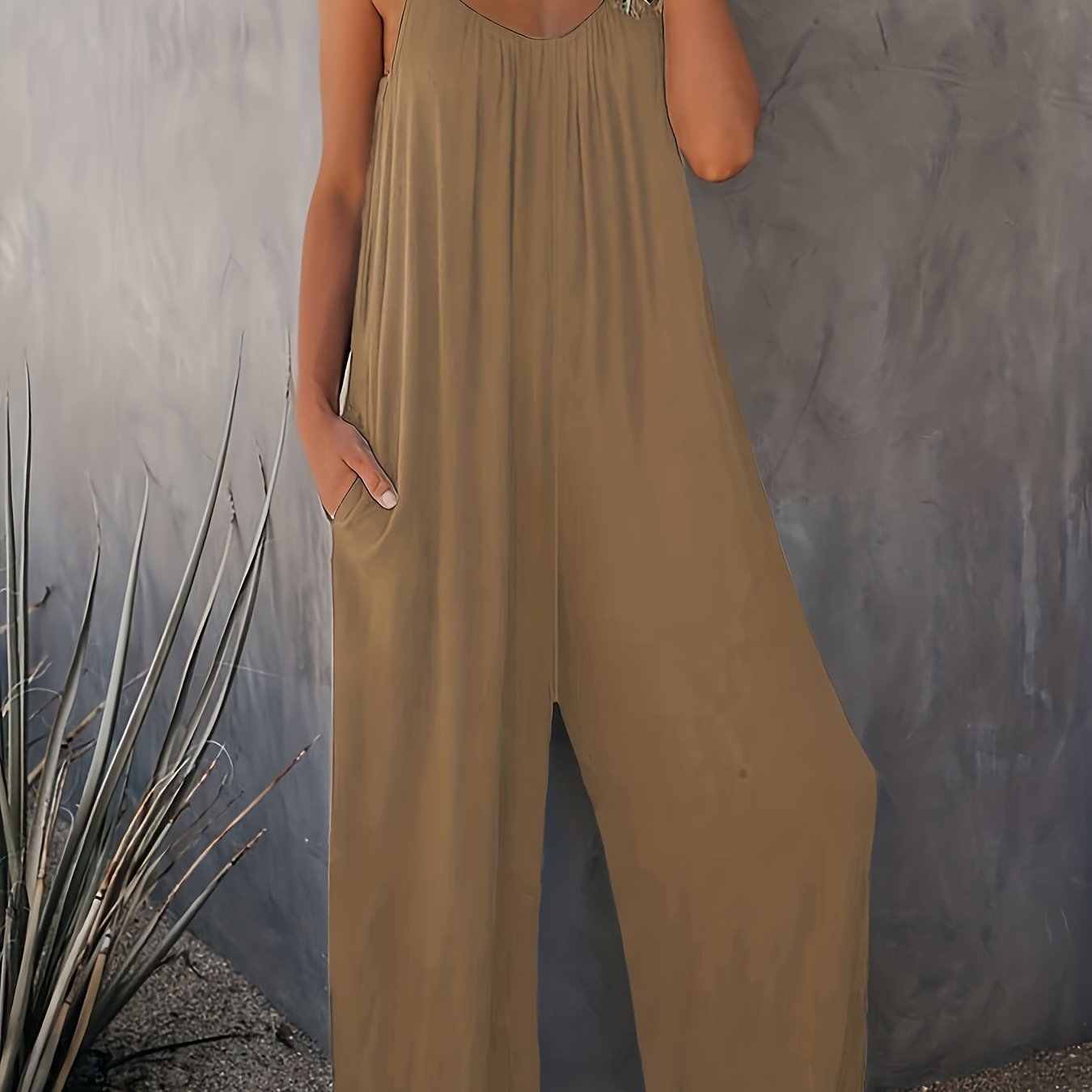 Women's Casual Sleeveless Jumpsuit with Pockets | Summer Overall