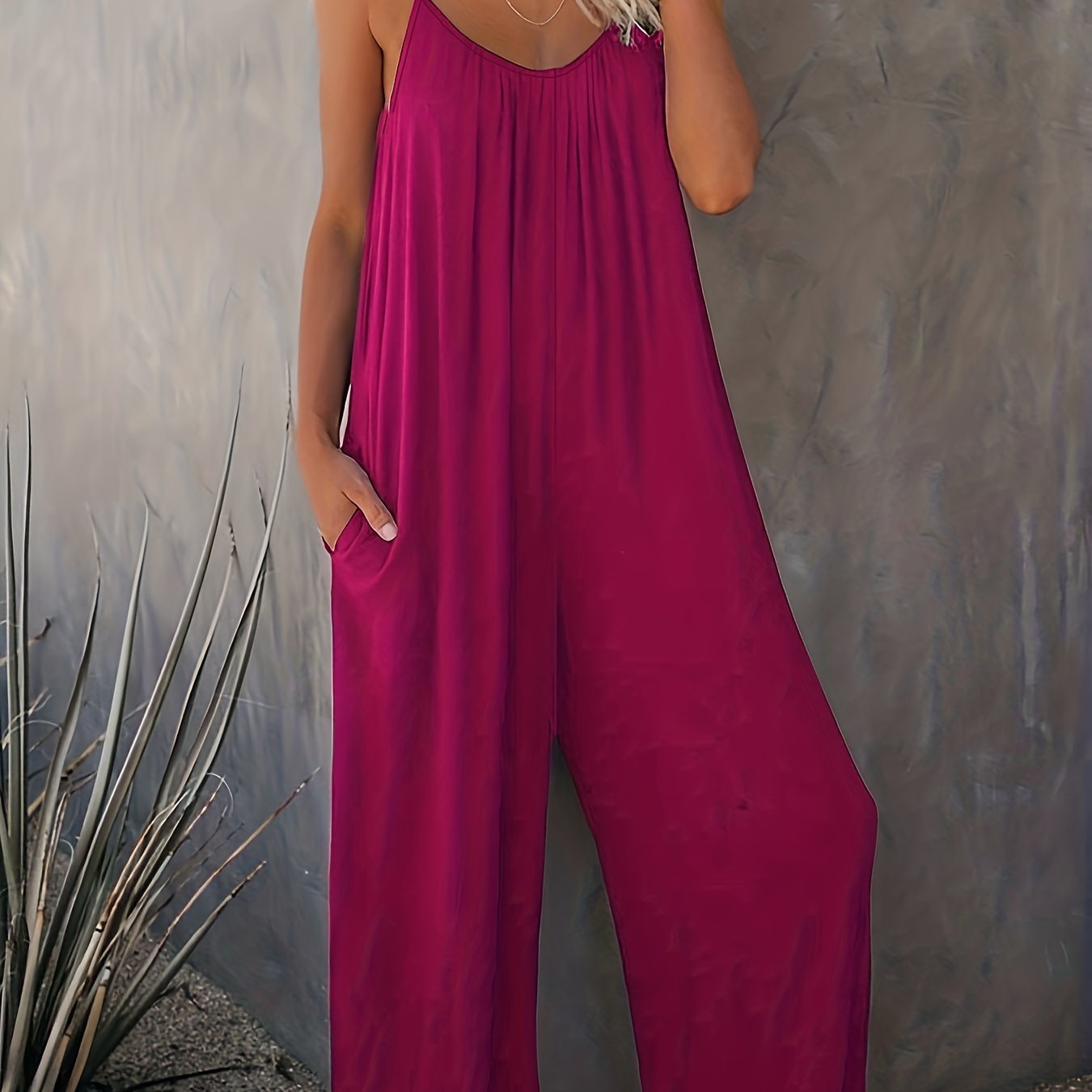 Women's Casual Sleeveless Jumpsuit with Pockets | Summer Overall