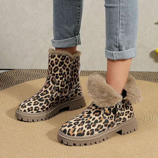 Carla | Leopard Print Winter Boots