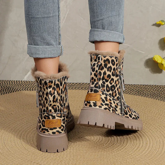 Carla | Leopard Print Winter Boots