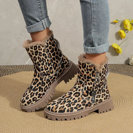Carla | Leopard Print Winter Boots