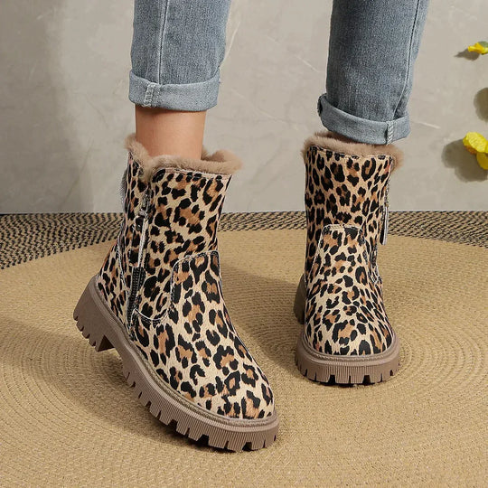 Carla | Leopard Print Winter Boots