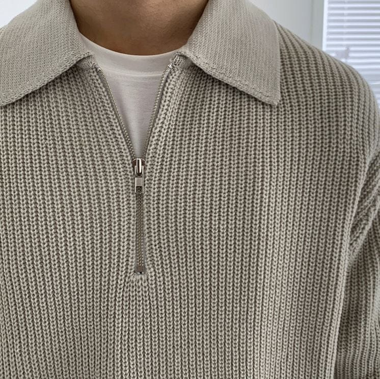 Knitted Half Zip Sweater