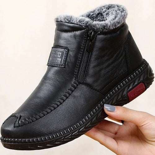 Carla | Warm Faux Fur Zipper Boots