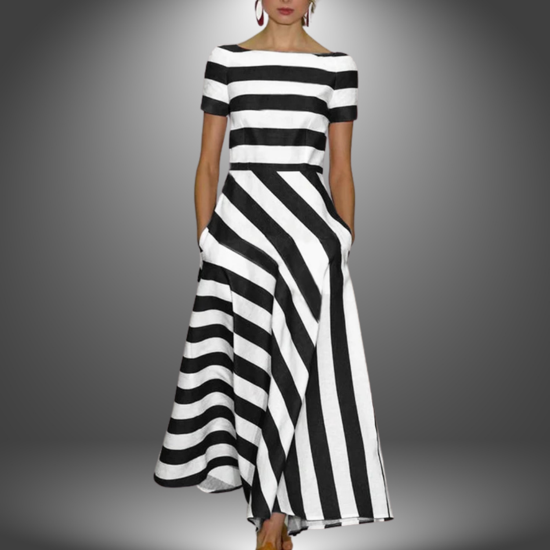 Women's Striped Maxi Dress | Formal
