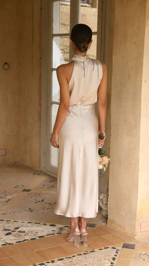 Bridesmaid Halter Dress for Woman | Neck-Holder