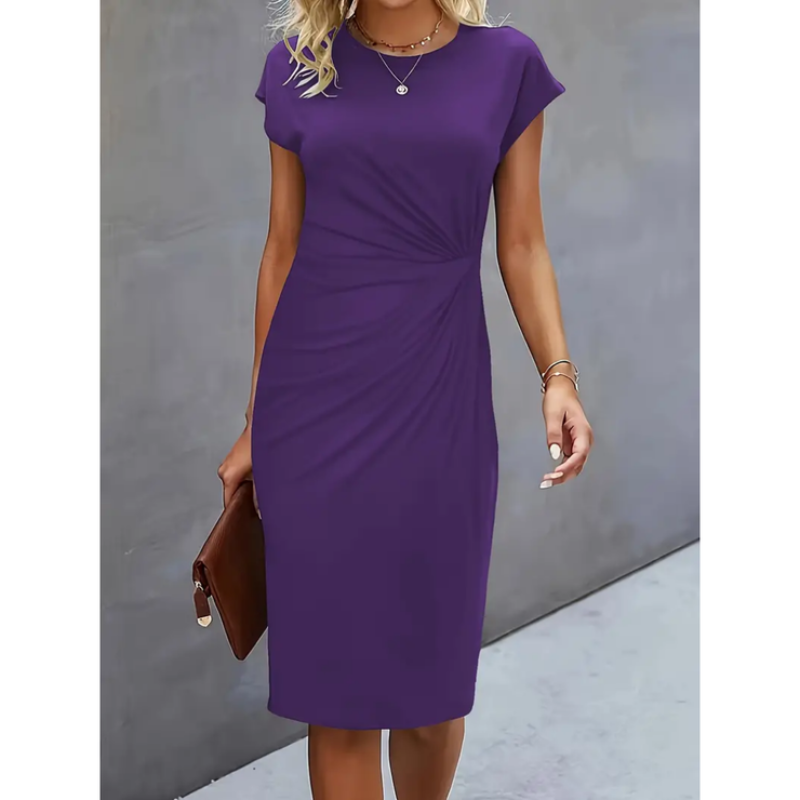 Short-sleeved Formal Dress for Women | Midi