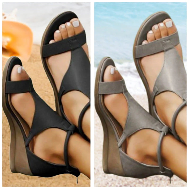 Erin™ -  Orthopedic Leather Sandals With Heel