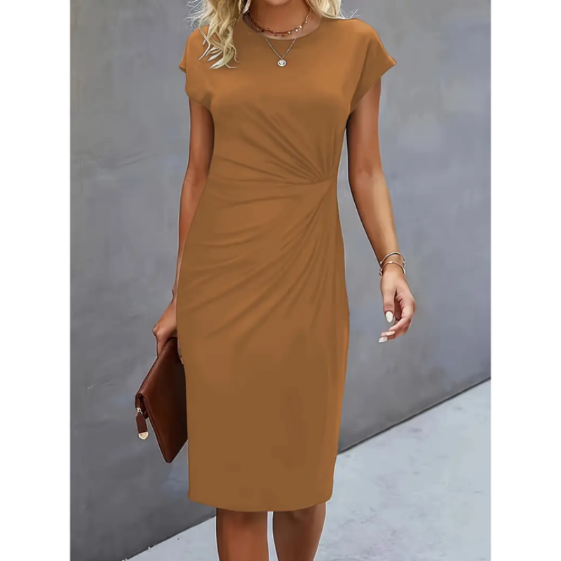 Short-sleeved Formal Dress for Women | Midi