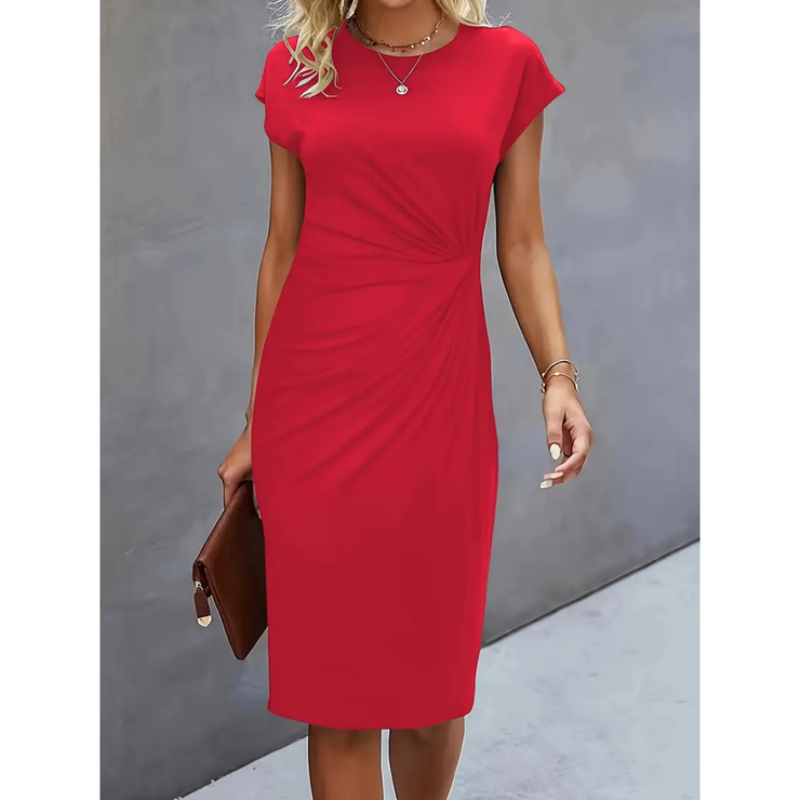Short-sleeved Formal Dress for Women | Midi