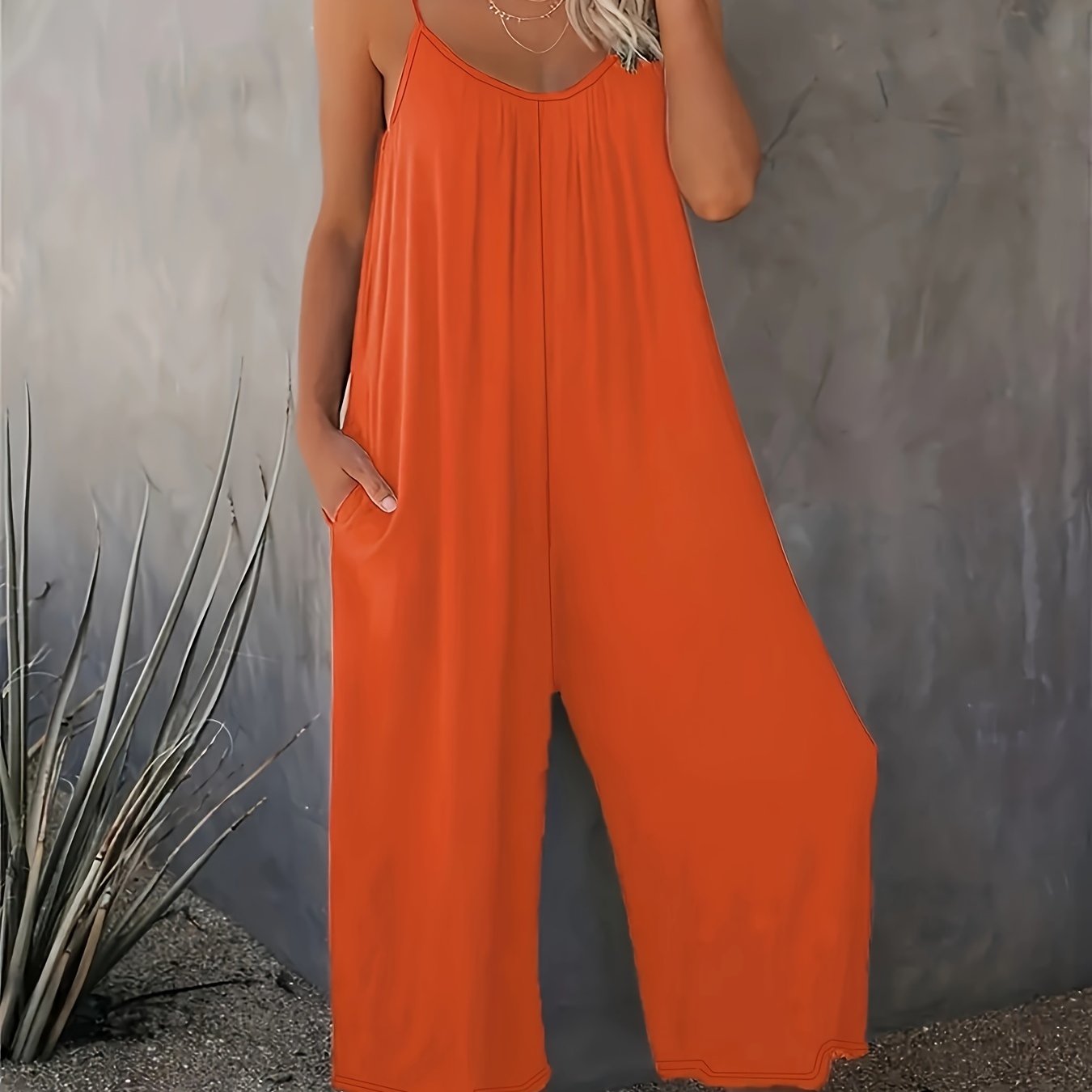 Women's Casual Sleeveless Jumpsuit with Pockets | Summer Overall
