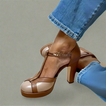 Women's Brown Kitten Heel | Formal