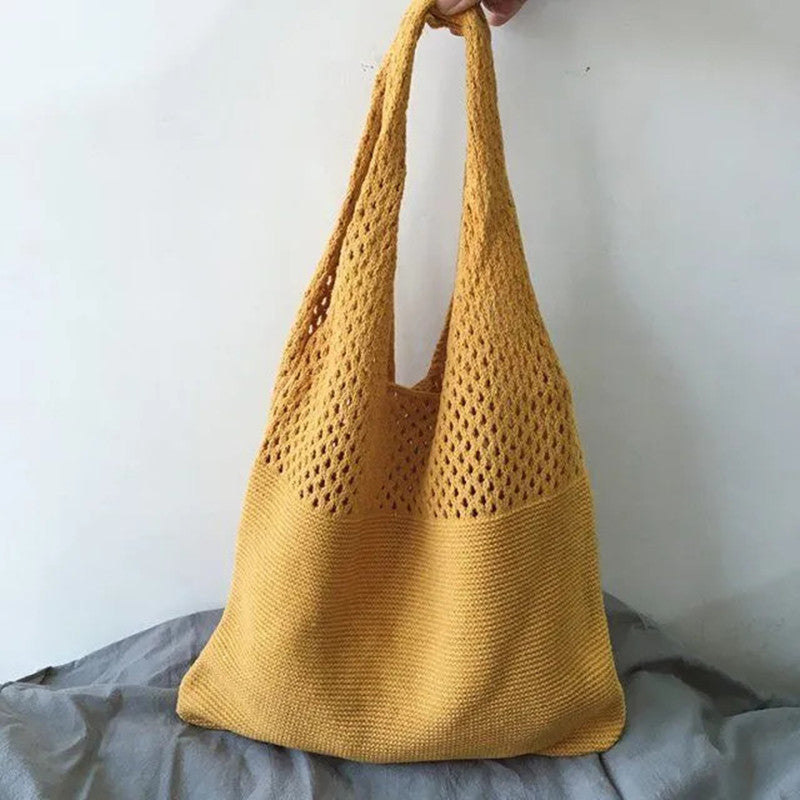 Women's Woven Tote Bag | Groceries and Beach