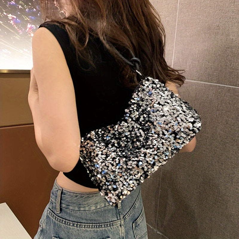 Women's Sequin Handbag | Zipper