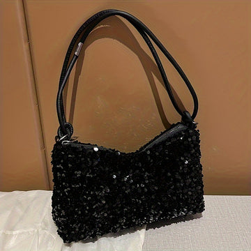 Women's Sequin Handbag | Zipper