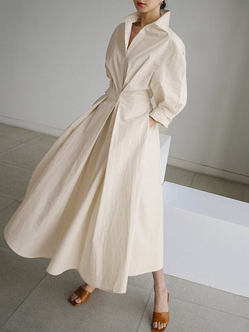 Women's Long Sleeve Maxi Dress | Pockets