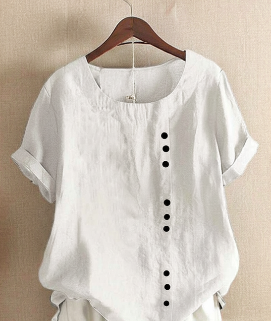 Women's Short-Sleeved Summer Blouse | Round Neck