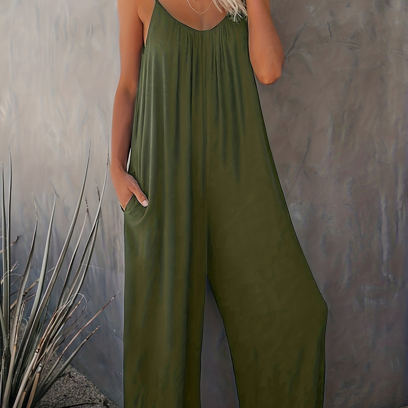 Women's Casual Sleeveless Jumpsuit with Pockets | Summer Overall