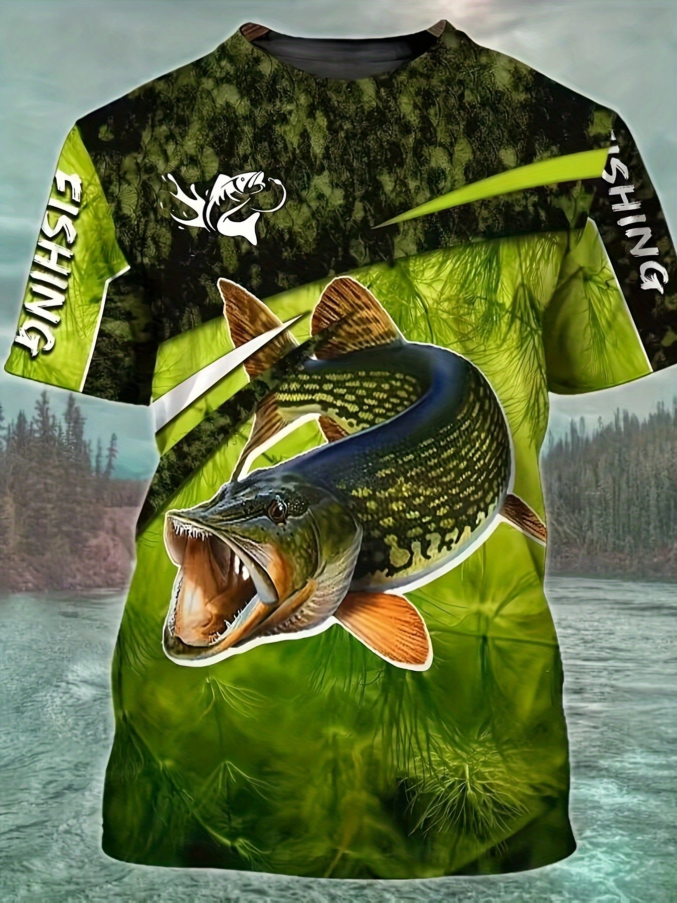 Men's Graphic Summer Fishing Shirt | Short Sleeve