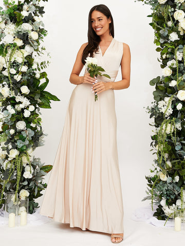 Long Sleveless Bridesmaid Dress for Women | Maxi