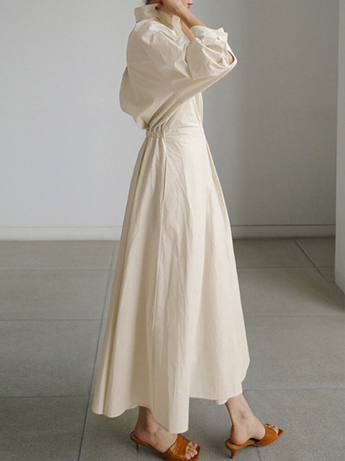 Women's Long Sleeve Maxi Dress | Pockets