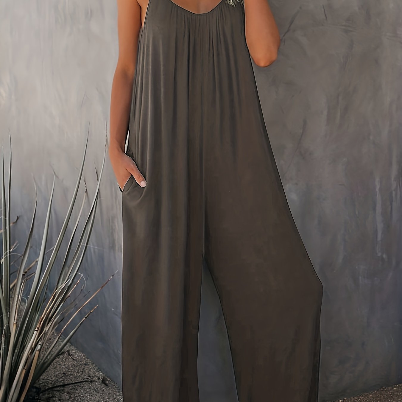 Women's Casual Sleeveless Jumpsuit with Pockets | Summer Overall