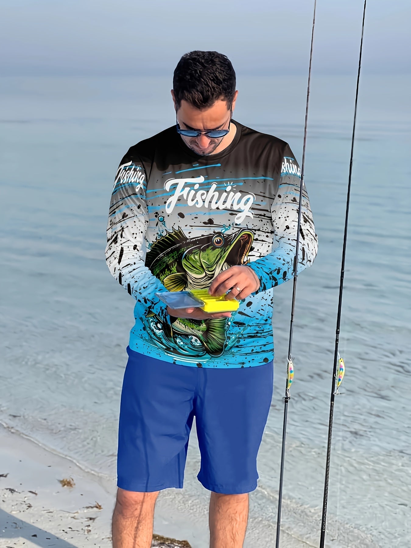 Men's Graphic Summer Fishing Shirt | Long Sleeve