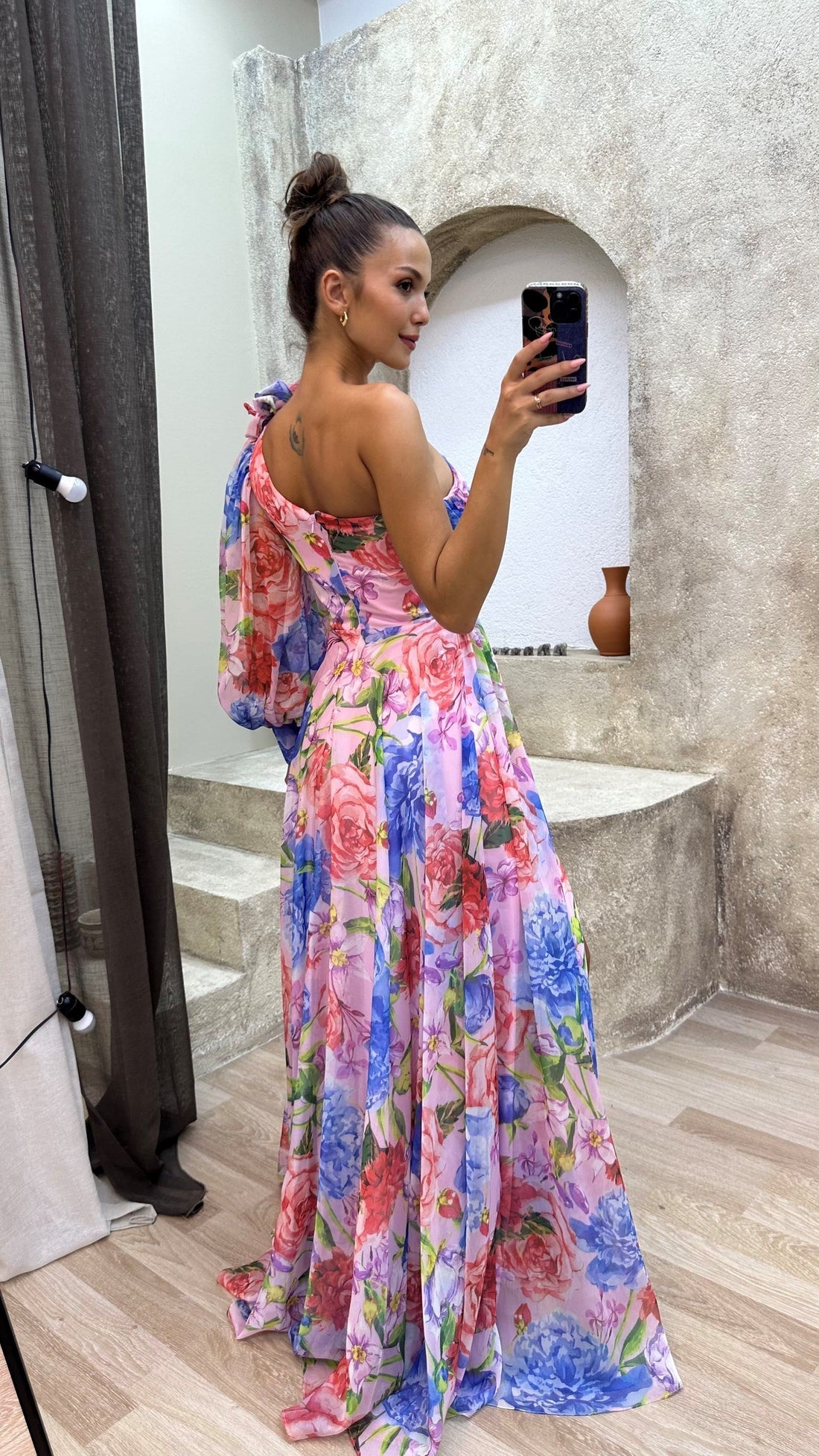 Formal Floral Shoulder Dress for Women | Maxi