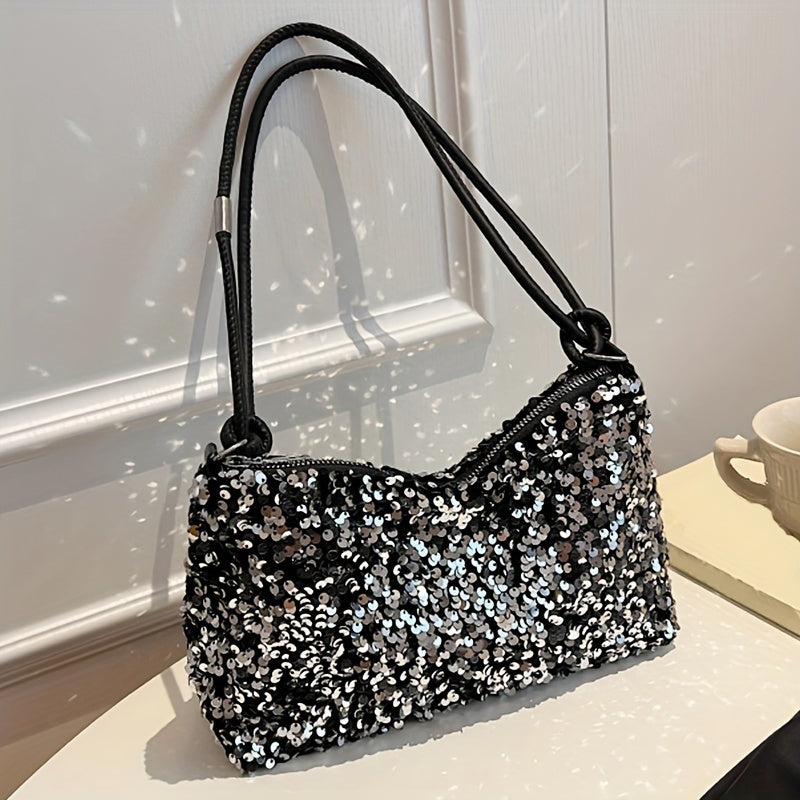 Women's Sequin Handbag | Zipper