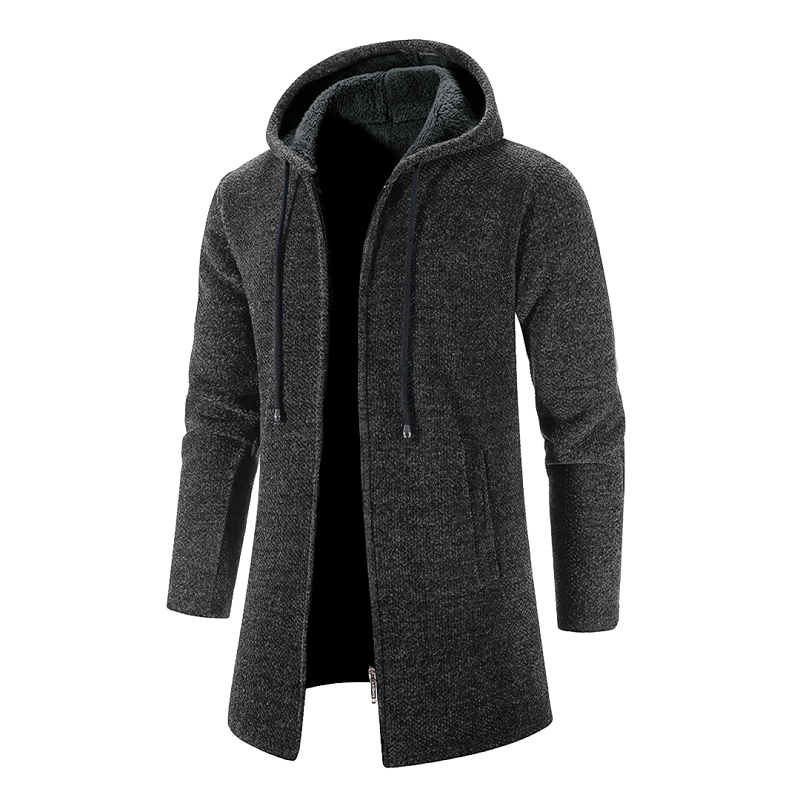 Mason | Mid-Length Hooded Wool Coat