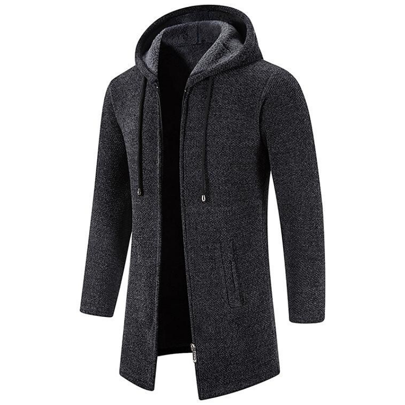 Mason | Mid-Length Hooded Wool Coat