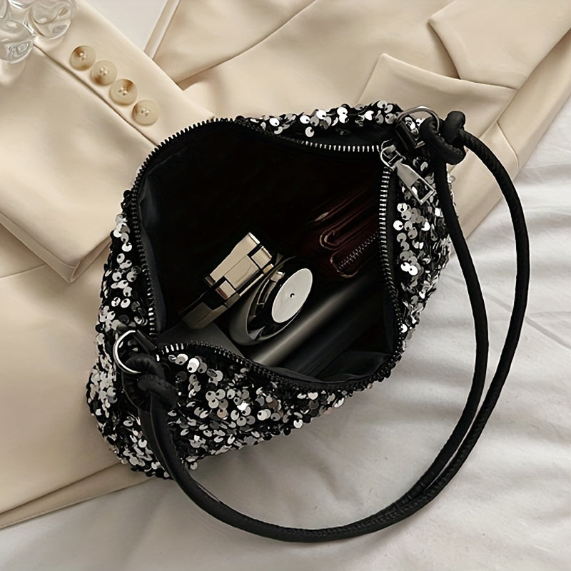 Women's Sequin Handbag | Zipper