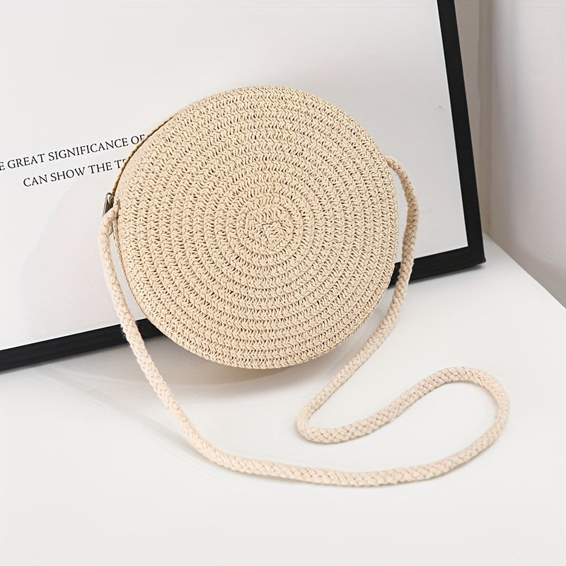 Round Woven Beach Bag | Crossbody