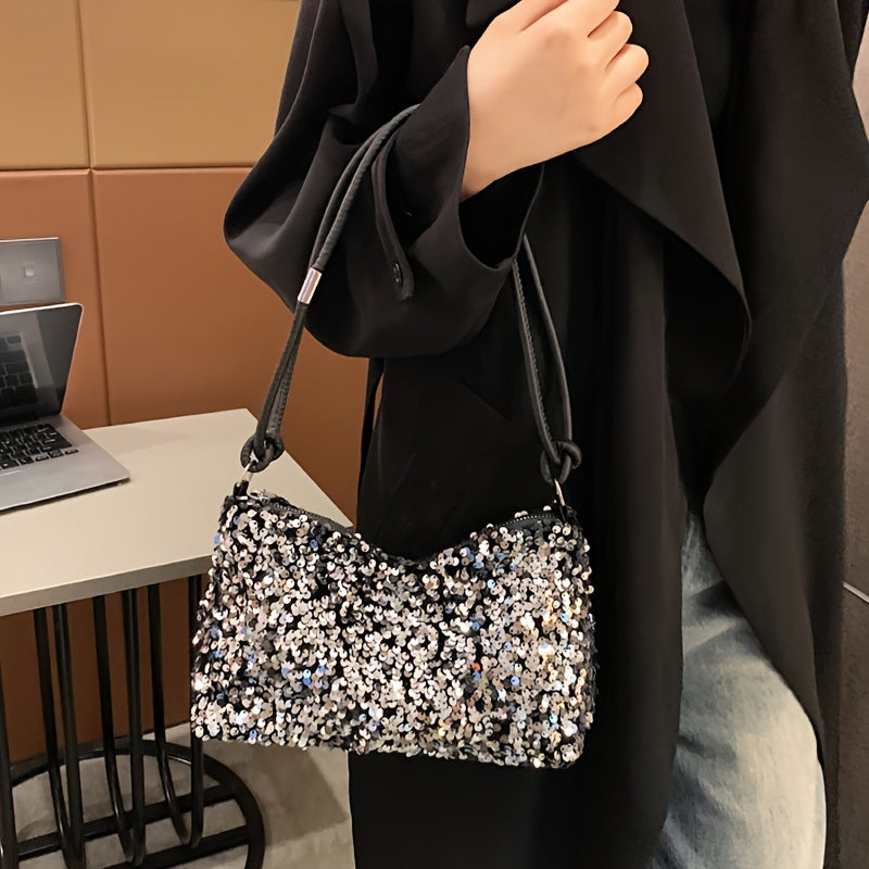 Women's Sequin Handbag | Zipper