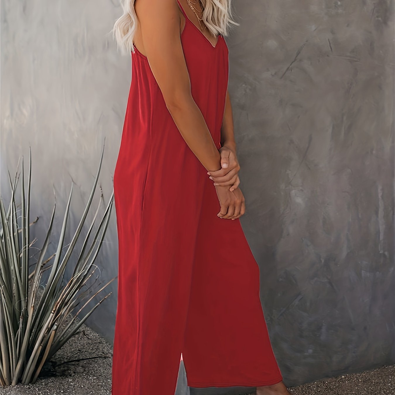 Women's Casual Sleeveless Jumpsuit with Pockets | Summer Overall