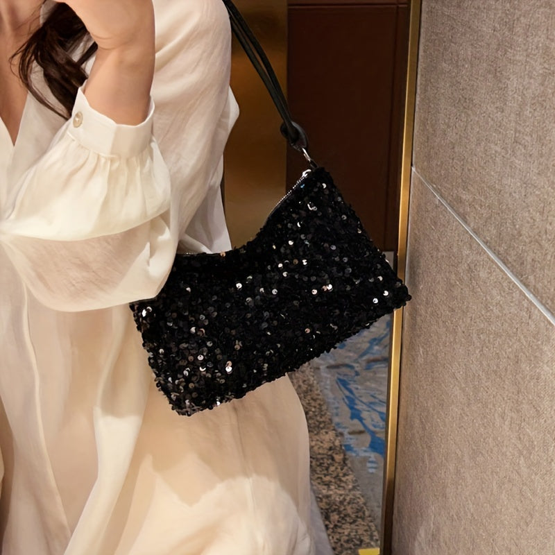 Women's Sequin Handbag | Zipper