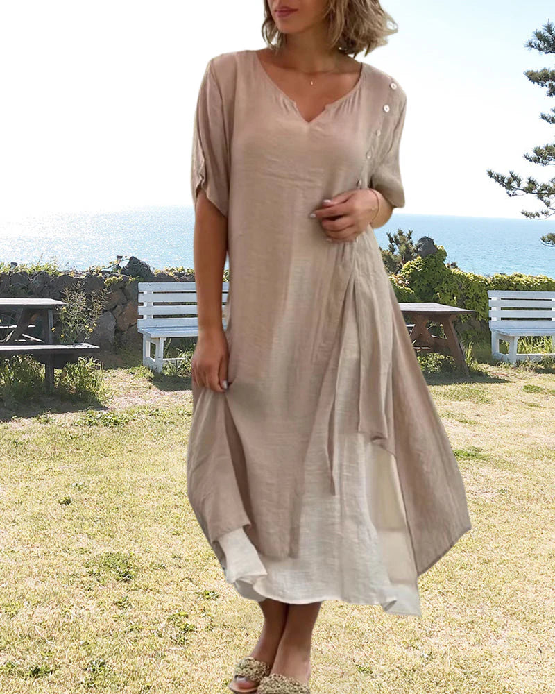 Autumn -   Short Sleeve Dress