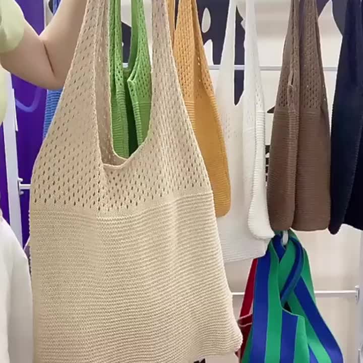 Women's Woven Tote Bag | Groceries and Beach