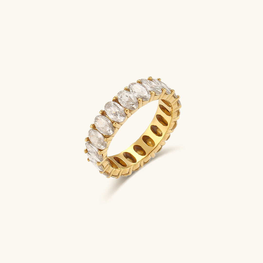 ANTOINETTE - Diamond Simulant Gold Ring