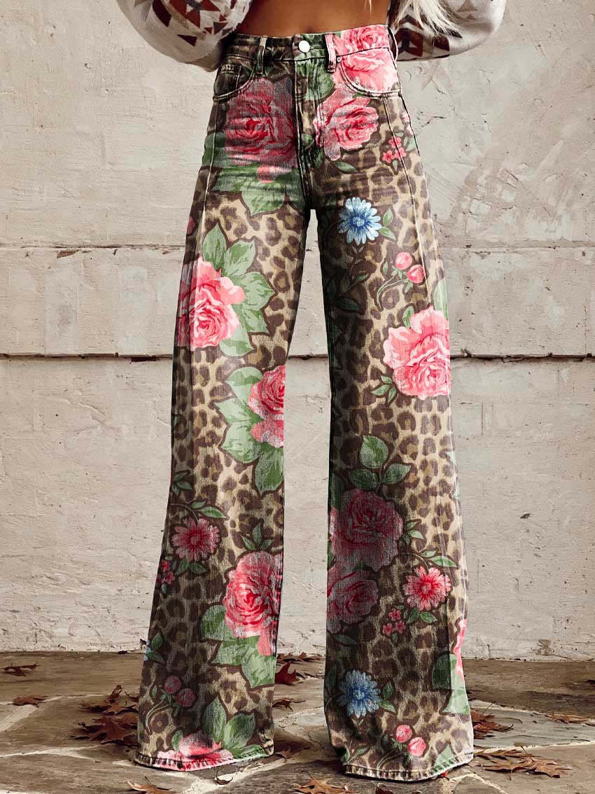 Women's Flower Print Summer Pants  | BOHO